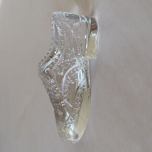 Ralph Lauren Classic Wingtip Shoe Clear Lead Glass Miniature Shoe Paperweight